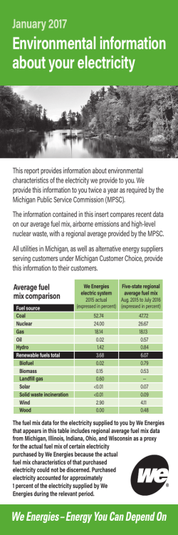 Environmental information about your electricity