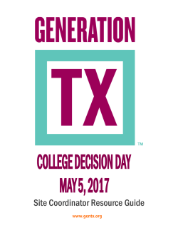 GenTXDay Planning Guide .