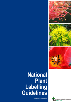 National Plant Labelling Guidelines