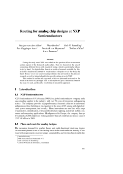Routing for analog chip designs at NXP Semiconductors