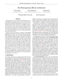 The Heterogeneous Block Architecture