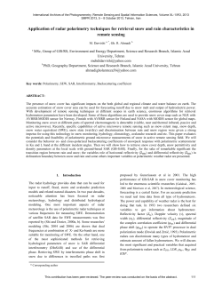 Application of radar polarimetry techniques for retrieval snow and