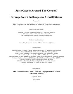 Strange New Challenges to At-Will Status