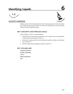 6 Identifying Liquids