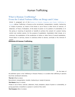 Human Trafficking - Whitman Middle School