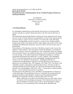 Beyond Democratic Constitutionalism