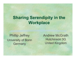 Sharing Serendipity in the Workplace