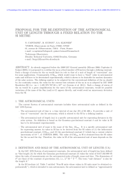 proposal for the re-definition of the astronomical unit of length