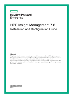 HPE Insight Management 7.6