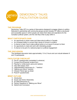 democracy talks: facilitation guide