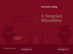 A Venetian Miscellany A Ve net Misc ell
