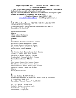 English Lyrics for &ldquo;Todo el Mundo Come Banana&rdquo;