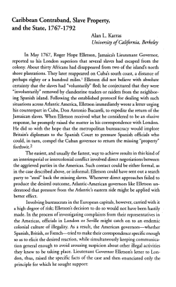 Caribbean Contraband, Slave Property, and the State, 1767-1792