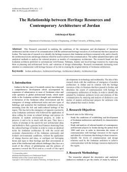 Jordan architecture, Architectural heritage, Architectural identity