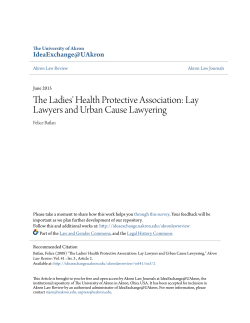 Lay Lawyers and Urban Cause Lawyering