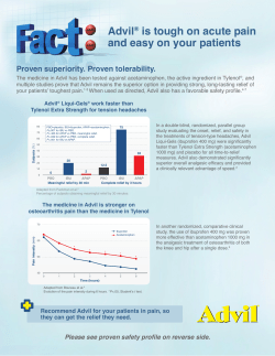 Advil&reg; is tough on acute pain and easy on your patients