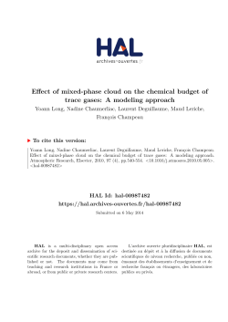 Effect of mixed-phase cloud on the chemical budget of - HAL-Insu