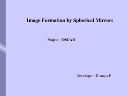 Image Formation by Spherical Mirrors