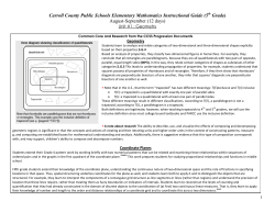 Instructional Guide - Carroll County Public Schools