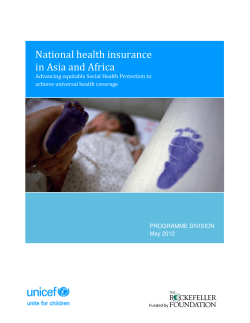 National health insurance in Asia and Africa