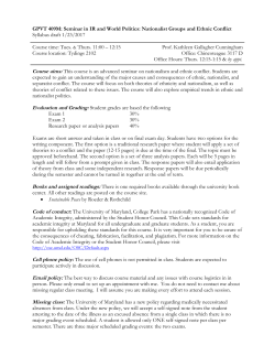 GPVT 409M: Seminar in IR and World Politics: Nationalist