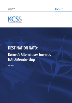 Destination nato: Kosovo`s alternatives towards nato Membership