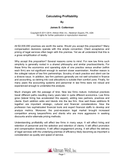 Calculating Profitability