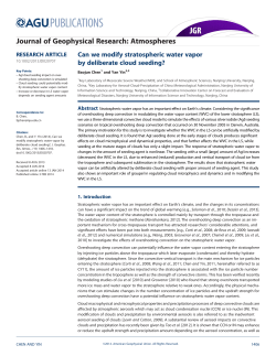 Can we modify stratospheric water vapor by deliberate cloud seeding?