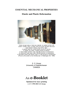 MechProps1 - University Courses in Electronic Materials and Devices