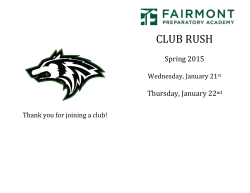 Spring 2015 - Fairmont Preparatory Academy