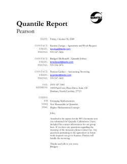 Quantile Report