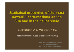 Statistical properties of the most powerful perturbations on the Sun
