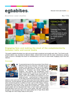 Business case studies No 172 Engaging fans and making the most