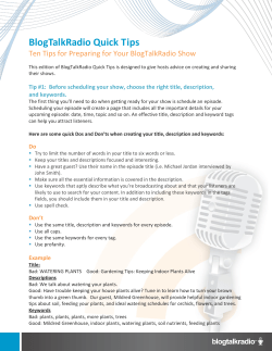 BlogTalkRadio Quick Tips