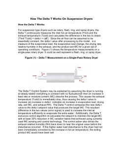 How The Delta T Works On Suspension Dryers