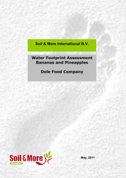 Water Footprint Assessment Bananas and Pineapples