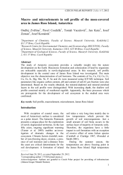 Macro- and microelements in soil profile of the moss