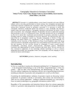 Introduction - Cartography and Geographic Information Society