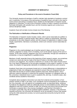 Academic Fraud - Newcastle University