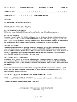 Midterm 2 Practice Exam