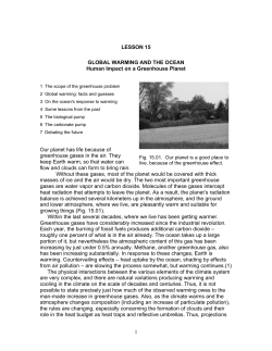 1 LESSON 15 GLOBAL WARMING AND THE OCEAN Human