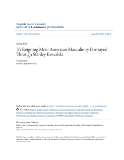 It`s Reigning Men: American Masculinity Portrayed Through Stanley
