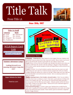 Title 1A Newsletter