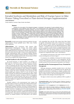 Estradiol Synthesis and Metabolism and Risk of Ovarian Cancer in