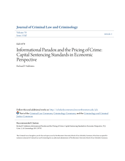 Informational Paradox and the Pricing of Crime: Capital Sentencing