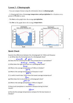 Lesson 3 Climatographs