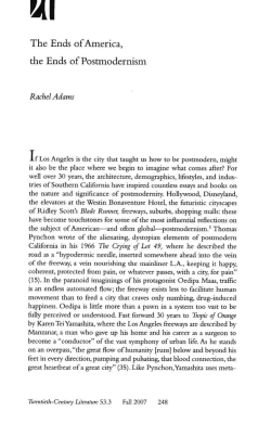 The Ends ofAAmerica, the Ends of Postmodernism