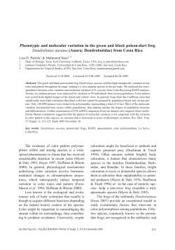Phenotypic and molecular variation in the green and black poison