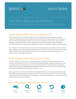 Read the Backup Solution Guide