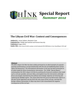 A Brief History of &ldquo;Libya&rdquo; - THINK International and Human Security